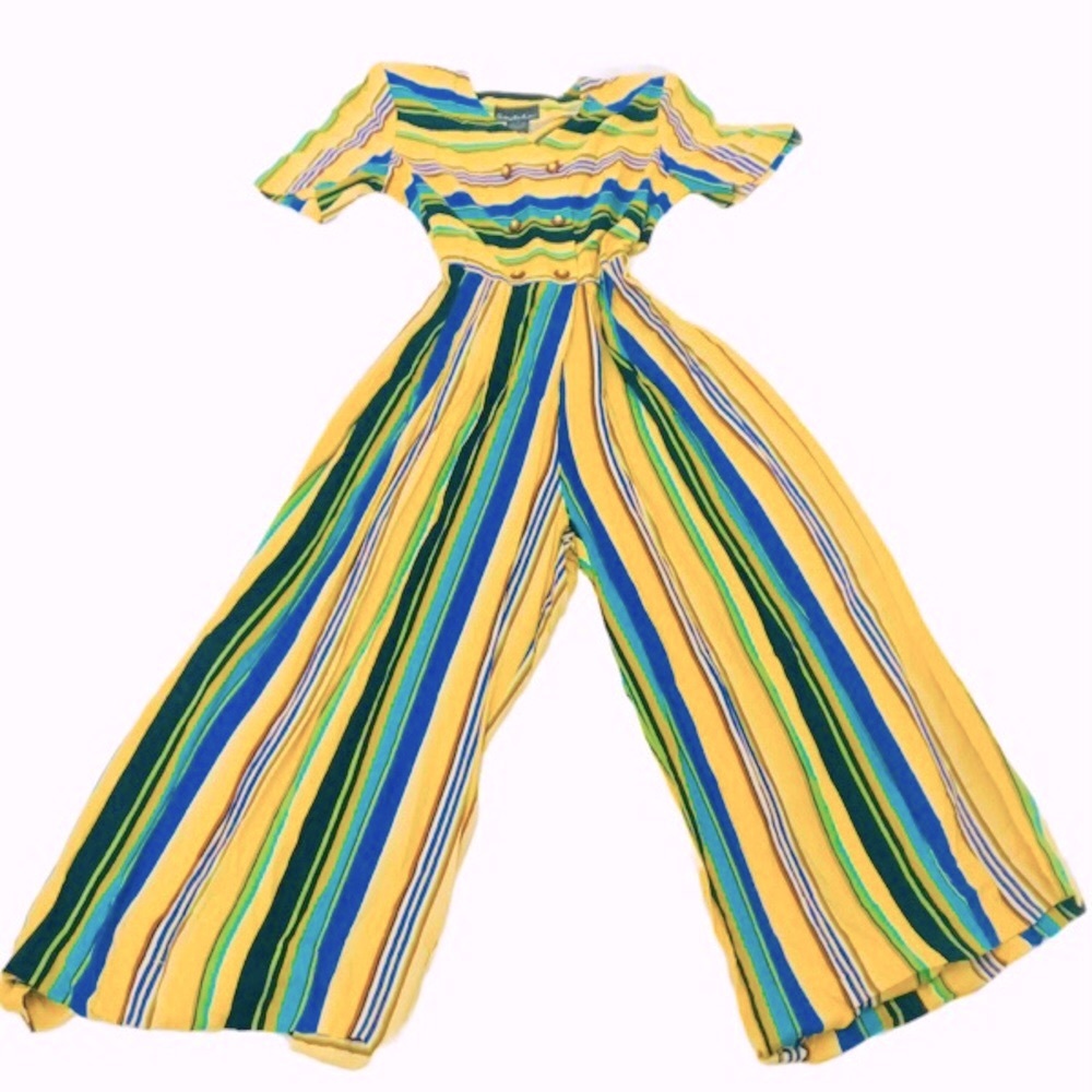 NWT Vintage Antthony Mark Hankins Striped Jumpsuit | Size 14